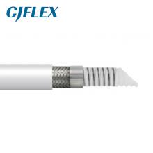CJFLEX TCWSSW 白色硅胶包覆螺旋（xuán）钢丝增强波纹特（tè）氟龙管
